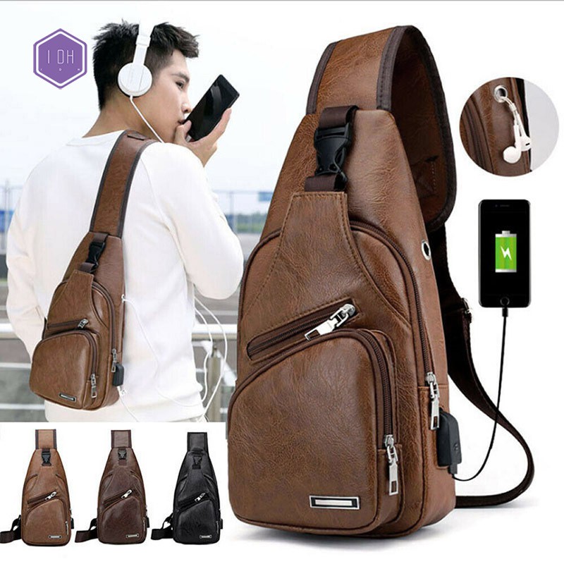 Bolso Bandolera Para Hombre, Bolso De Hombro Pequeño Y Sencillo De