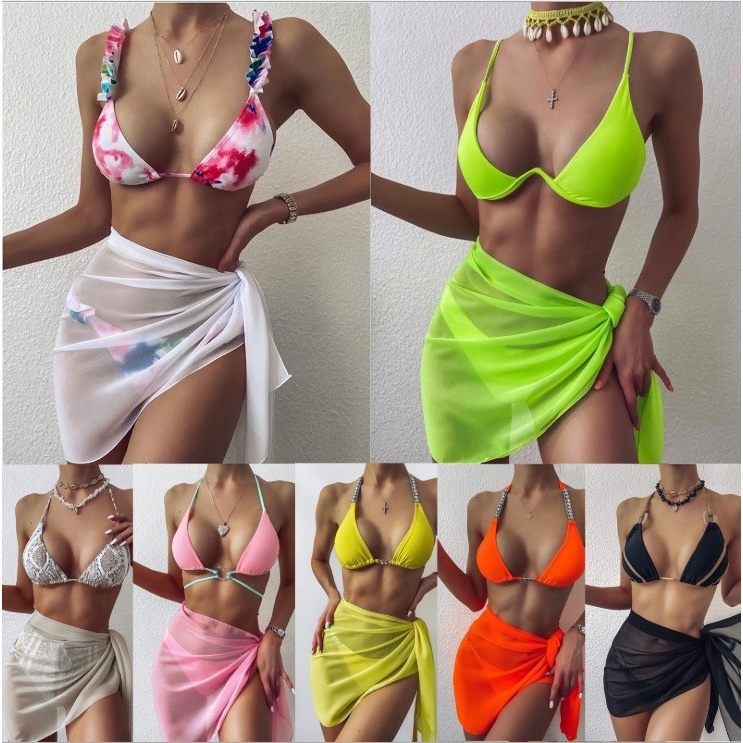 Traje De Ba o De Mujer Color Caramelo Gasa Cubierta Vestido Solo