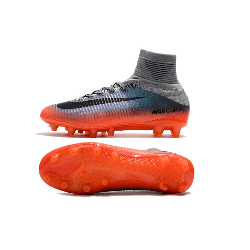 Reciclar Motivar mezcla nike mercurial superfly v cr7 ag gris naranja alta parte superior zapatos  de fútbol zapatos de fútbol para hombres y mujeres | Shopee Colombia