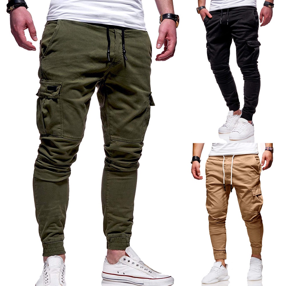 Pantalón Jogger Skinny Camuflaje Cargo Para Hombre