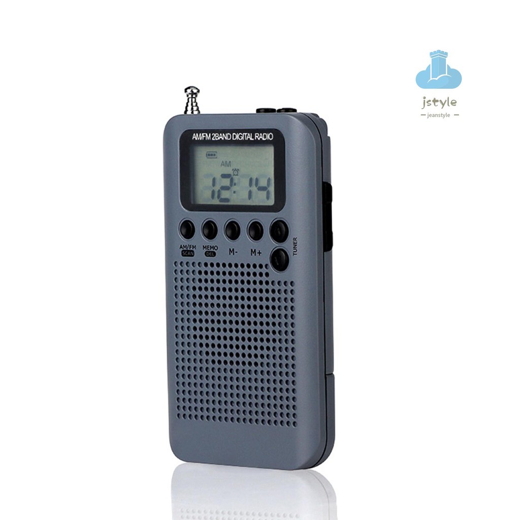 Radio portátil FM AM de doble banda estéreo, Mini receptor de Radio de  bolsillo con pantalla