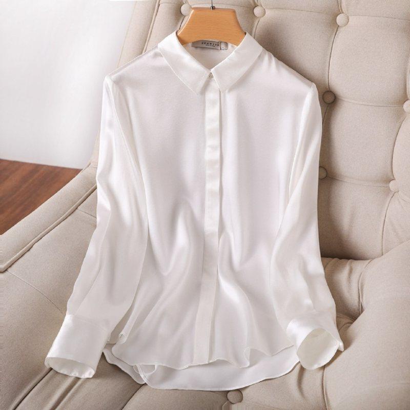 Blusa best sale seda blanca