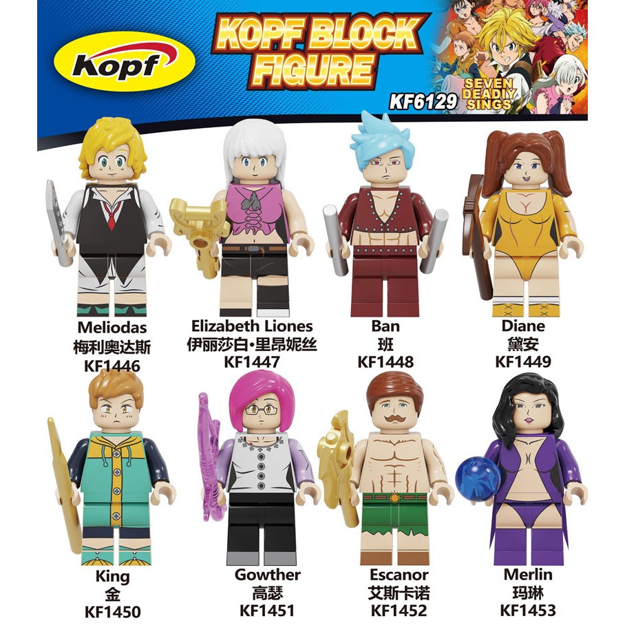 Los Siete Pecados Mortales Minifiguras Juegos De Cómic De Juguete Bloques  De Construcción Juguetes De Niños KF6129 Modelo abs | Shopee Colombia