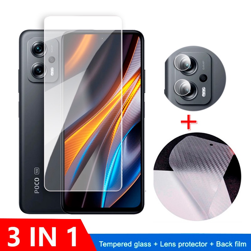 Paquete de 3 + 2 protectores de pantalla para Xiaomi Poco X3 NFC/Poco X3  Pro + 2 protectores de lente de cámara, [dureza 9H] [sin burbujas] [A  prueba