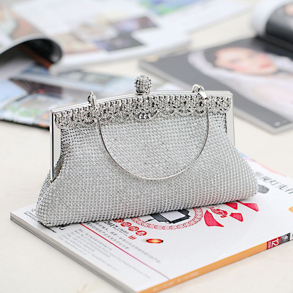 Bolsa Bolsos de mano de noche para mujer con diamantes de imitación a la  moda, bolsos de mano de cri Tmvgtek Para estrenar