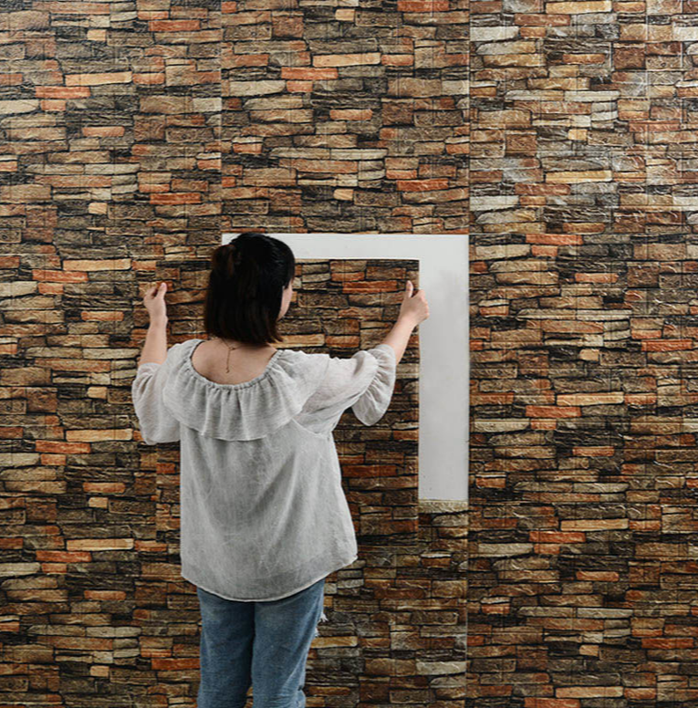 3D Papel de Pared Ladrillo Piedra Rústico Efecto Autoadhesivo Adhesivos  Casa