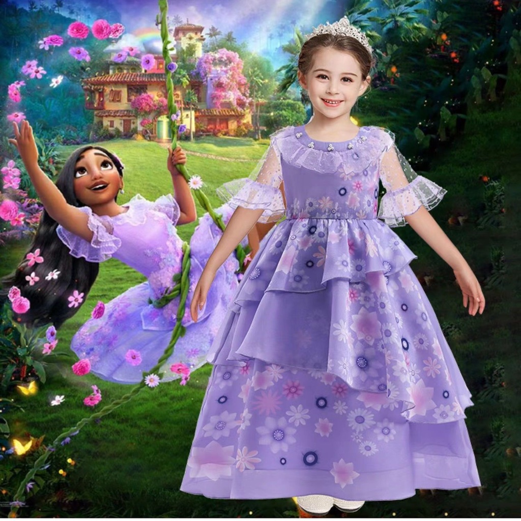 Encanto Mirabel Madrigal Vestido Princesa Para Niñas Isabela