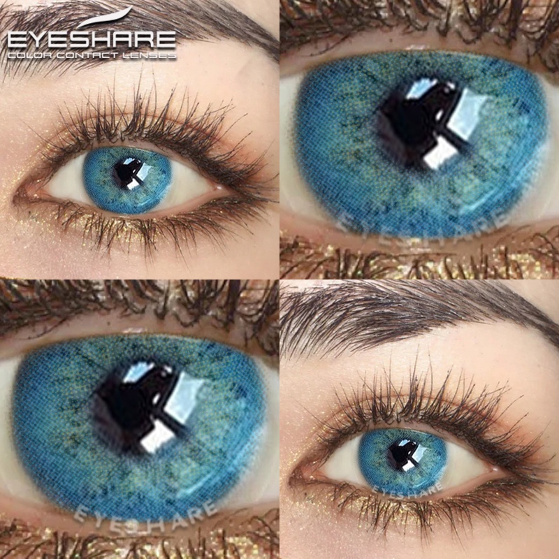 EYESHARE Lentes De Contacto De Color Para Ojos 1 Par De Azul