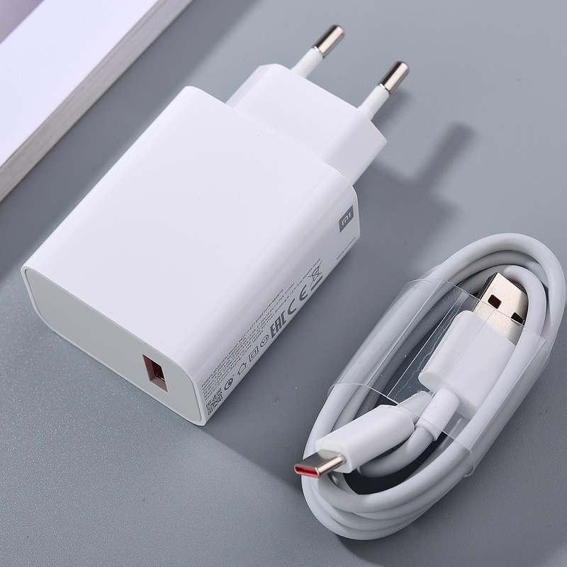 Xiaomi-cargador Original de 33W, adaptador de carga rápida de la UE 6A,  Cable Usb tipo