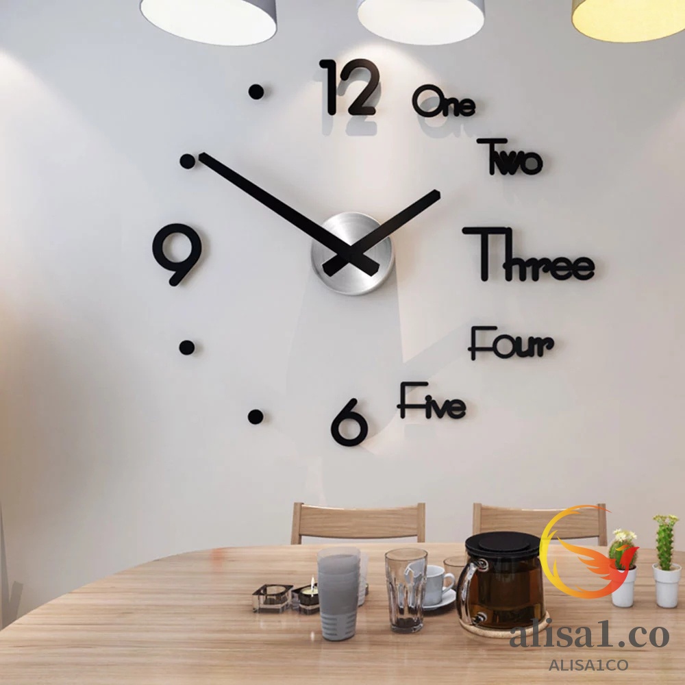 Reloj Gigante De Pared 3d Moda Grande De Cuarzo Y Acrilico