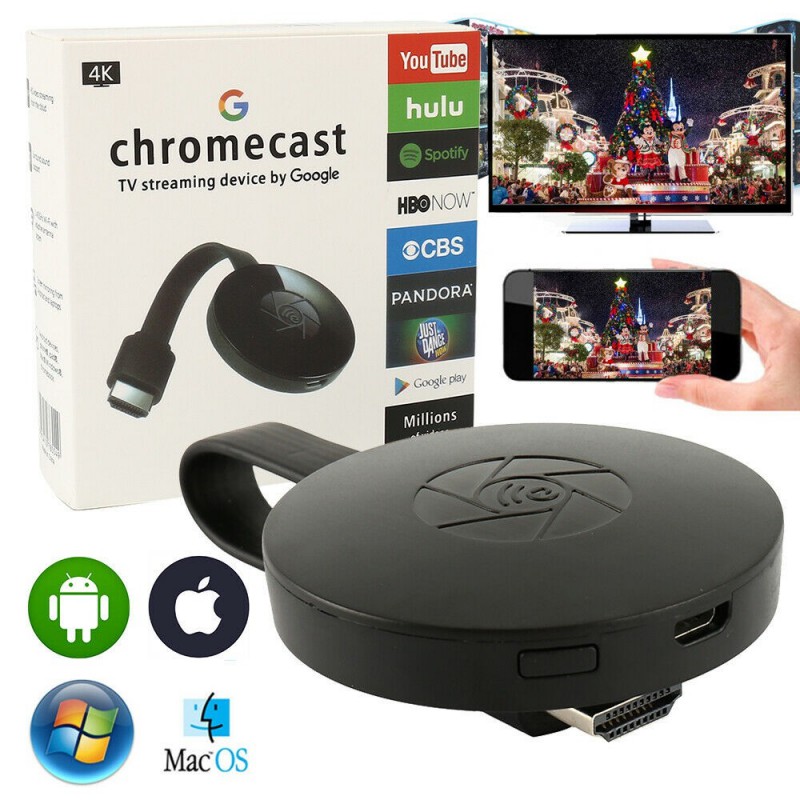 Anycast HDTV Adaptador de pantalla inalámbrico WiFi 1080P Receptor de  duplicación de pantalla móvil Dongle a TV/proyector Receptor Soporte  Android Mac