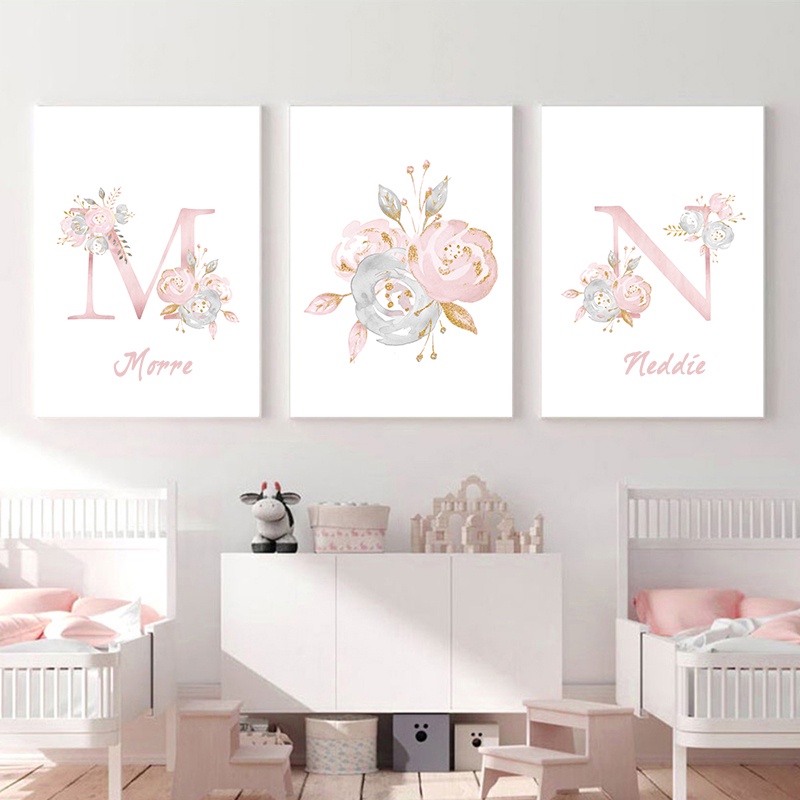  Decoración de pared de lona personalizada para niñas