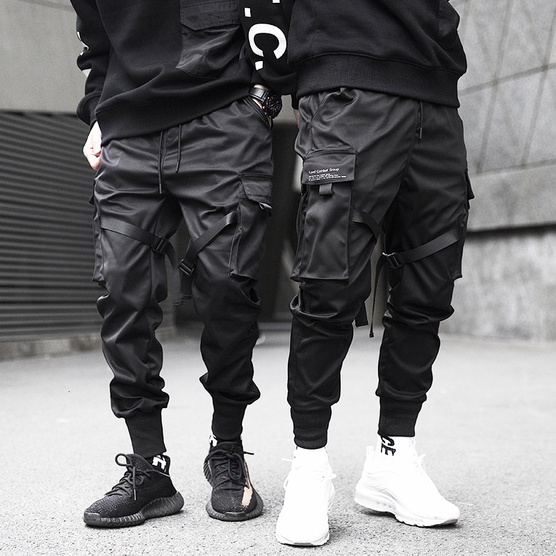  XIALON Pantalones para hombre - Pantalones cargo con cordón en  la cintura (color : negro, talla: L) : Ropa, Zapatos y Joyería