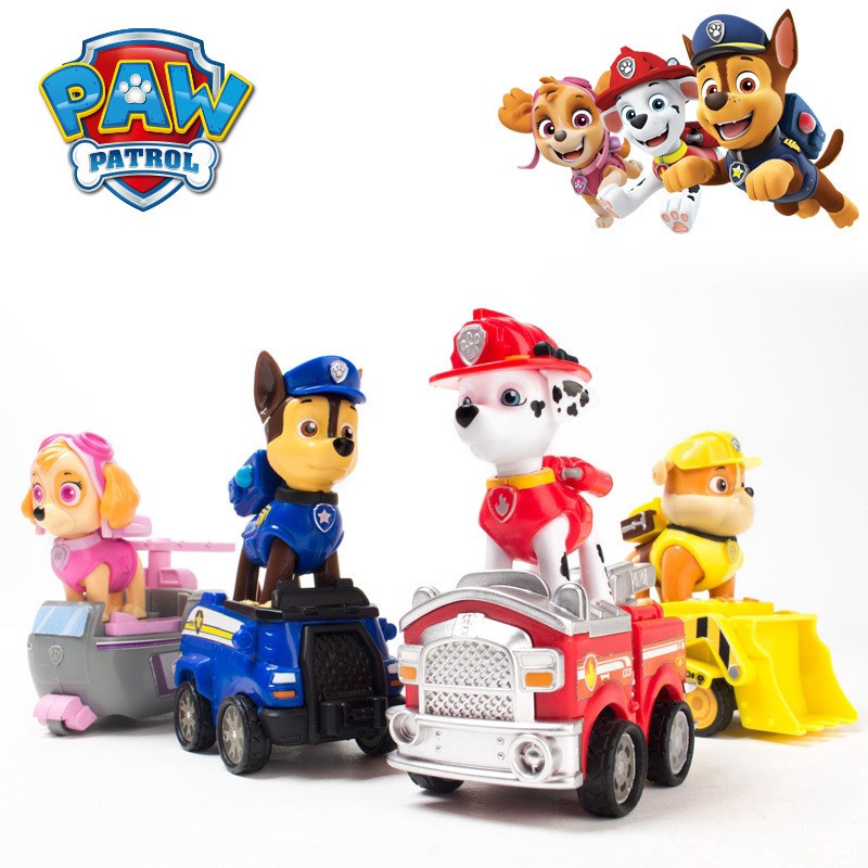 Conjunto de coches de la Patrulla Canina, 9 juguetes con perro de