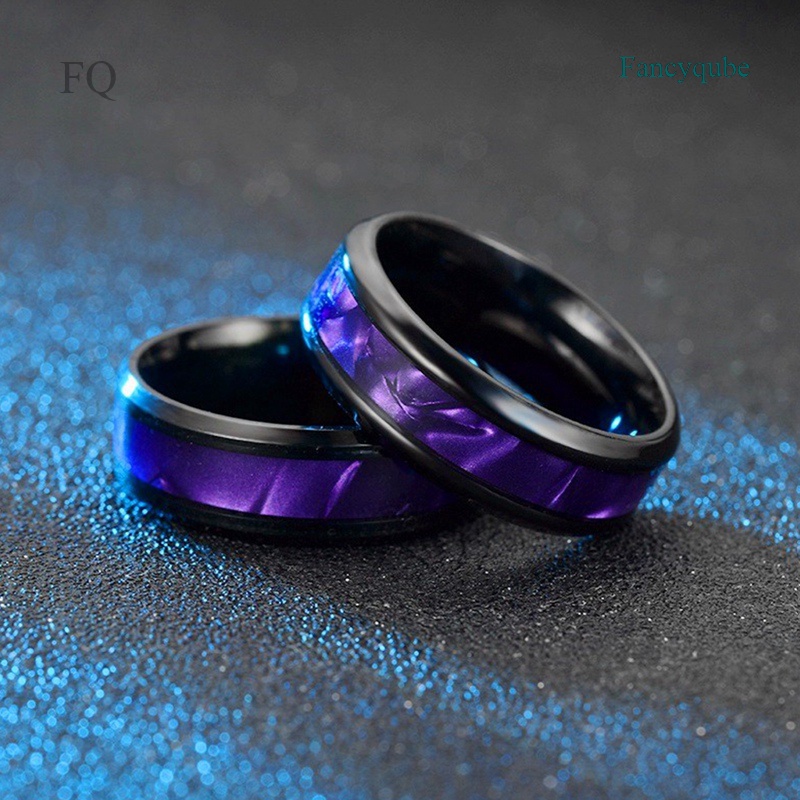 fancyqube anillo de tungsteno para hombre 8 mm color azul