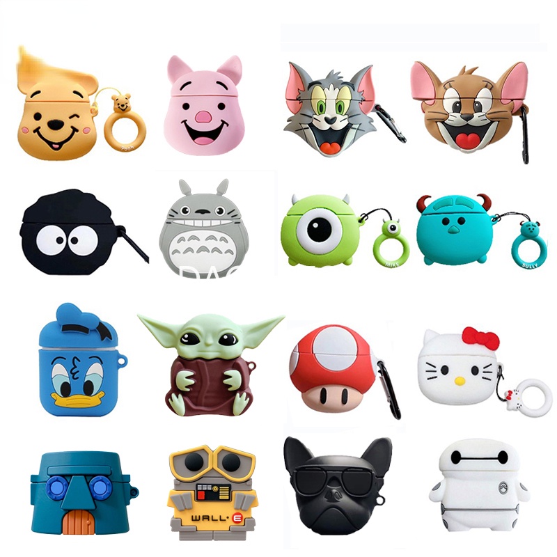 Funda De Silicona 3D Winnie Pooh Hello Kitty Para Airpods 2 1 Pro 3 2021  Estrella De Dibujos Animados Kirby Bluetooth fundas