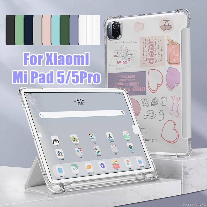 Xiaomi Mi Pad 5 Pro Funda 11 Pulgadas Smart Flip Magnético Soporte Cubierta  Tablet Slim Flexible Suave Espalda MiPad 5 Protector