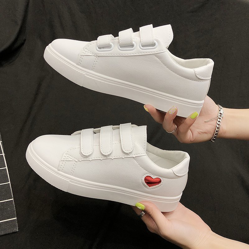 Zapatillas blancas 2025 con velcro mujer