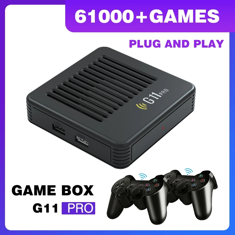 Consola Retro Videojuegos Gamebox G11 Pro Tv Box 128GB 4k con 2 mandos