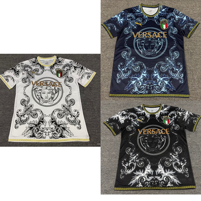 Fans version 2023 2024 Italia Versace Version De Marca Compartida Camiseta De Futbol Hombres Casa Fuera Deportes Al Aire Libre Corte Shopee Colombia
