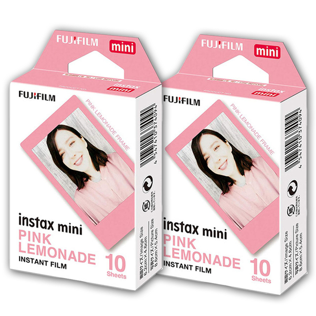 10/20 Hojas Fujifilm Rosa Limonada Instax Mini Película Papel Fotográfico  Para Fuji 11 8 9 7s 25 26 70 90 Cámara Instantánea SP-1-2
