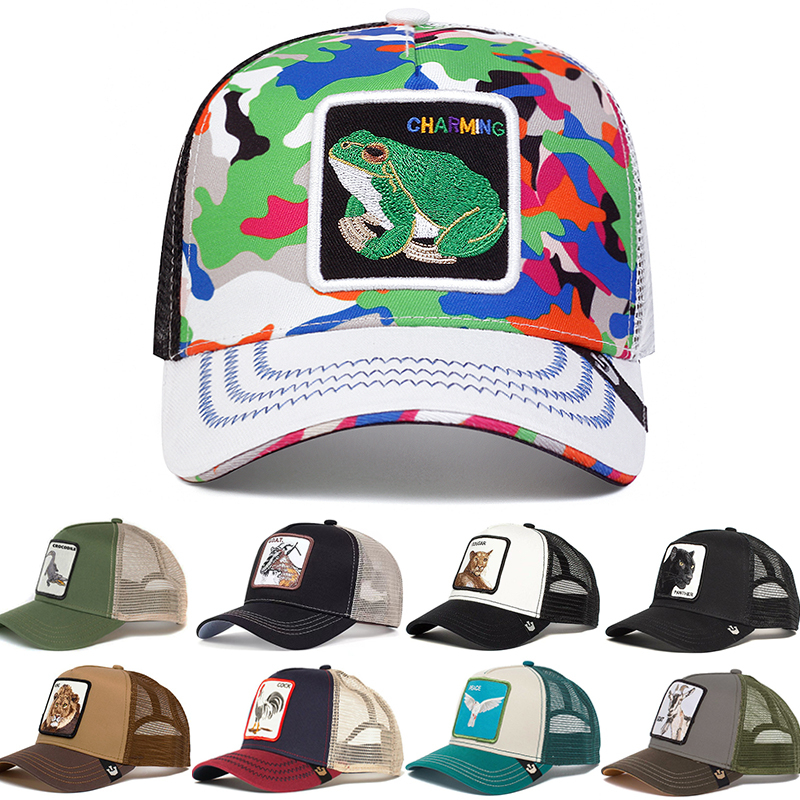 Nueva Llegada Animal Trucker Mesh Hat FORG COCK Snapback Gorra De Béisbol  Sombrero Ajustable
