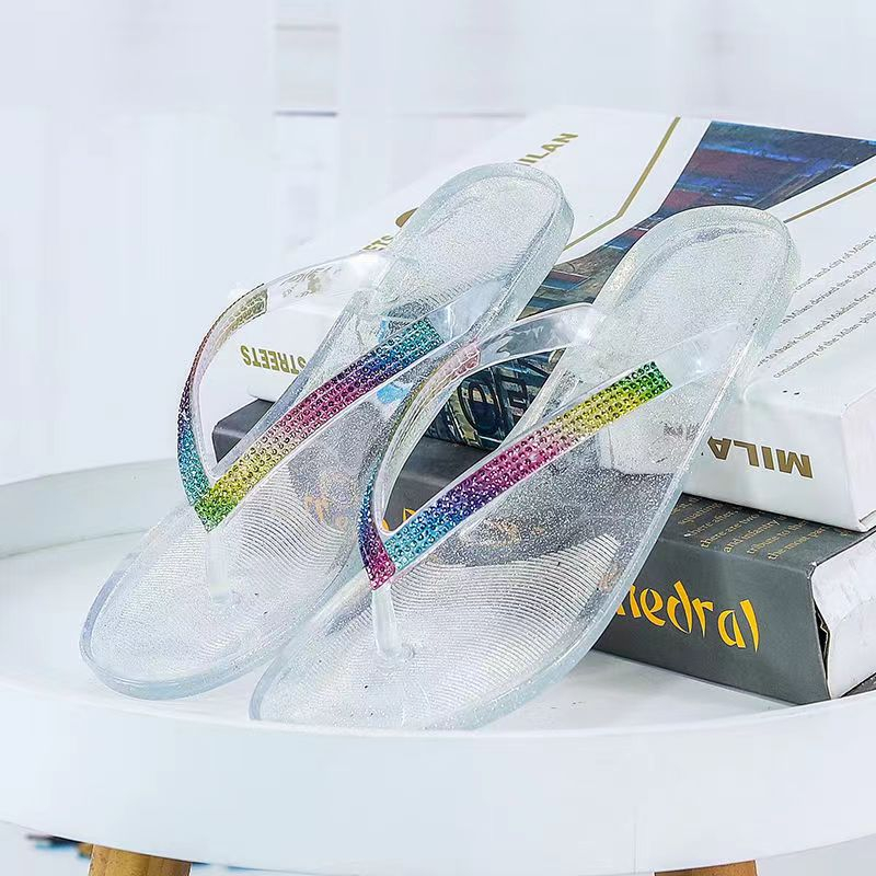 Chanclas de best sale hule transparente