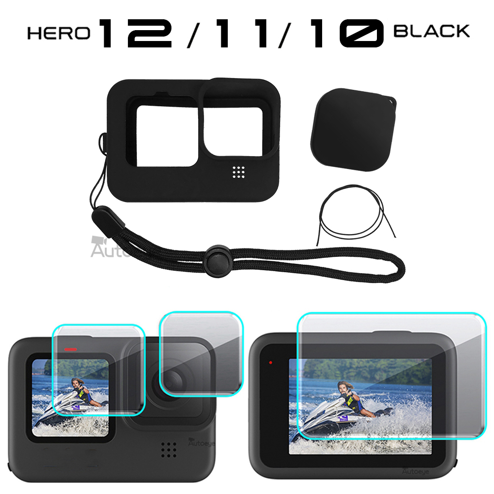 Vidrio templado para lente y pantallas para GoPro Hero 12/11/10/9