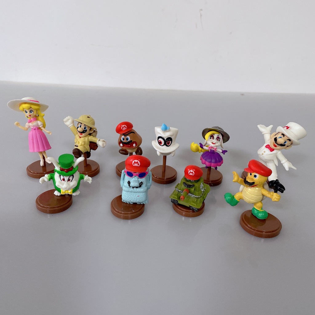 Figuras De Acción De Super Mario Bros, Set De 6 Piezas De 3-7Cm En Pvc,  Mario, Luigi., Juguetes