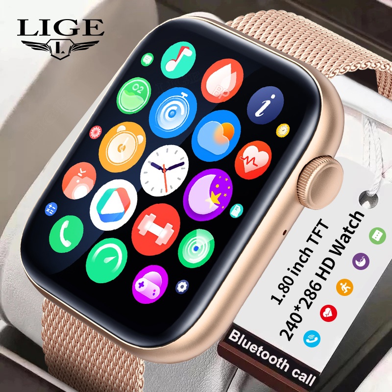 LIGE Smart Watch para Android iOS, pantalla táctil completa IP67  impermeable Bluetooth llamadas de voz Chat Fitness Tracker, rastreador de  actividad