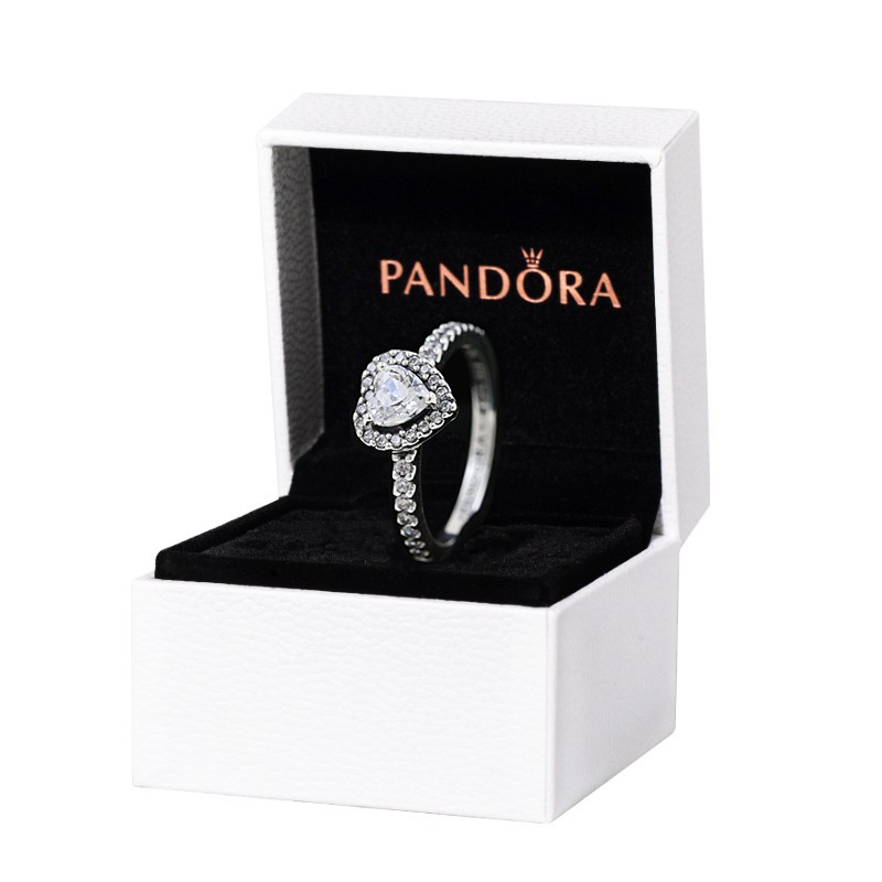 Anillo Pandora Con Caja De Promesa Boda De Plata 925 Coraz n De