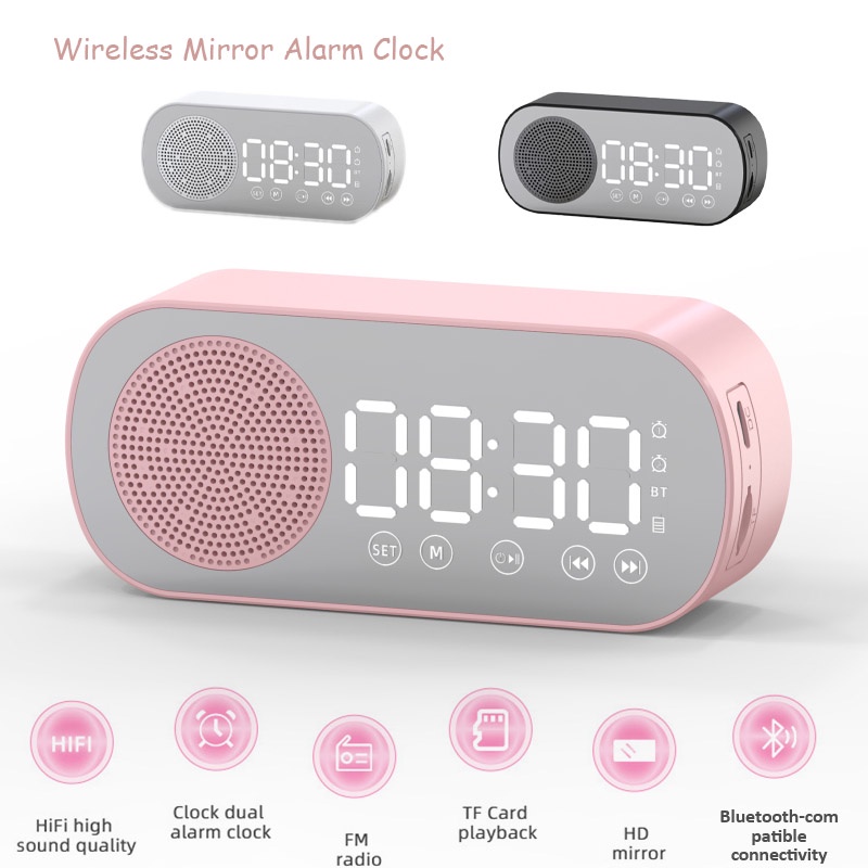 Reloj Despertador Con Altavoz Bluetooth Inalámbrico Digital