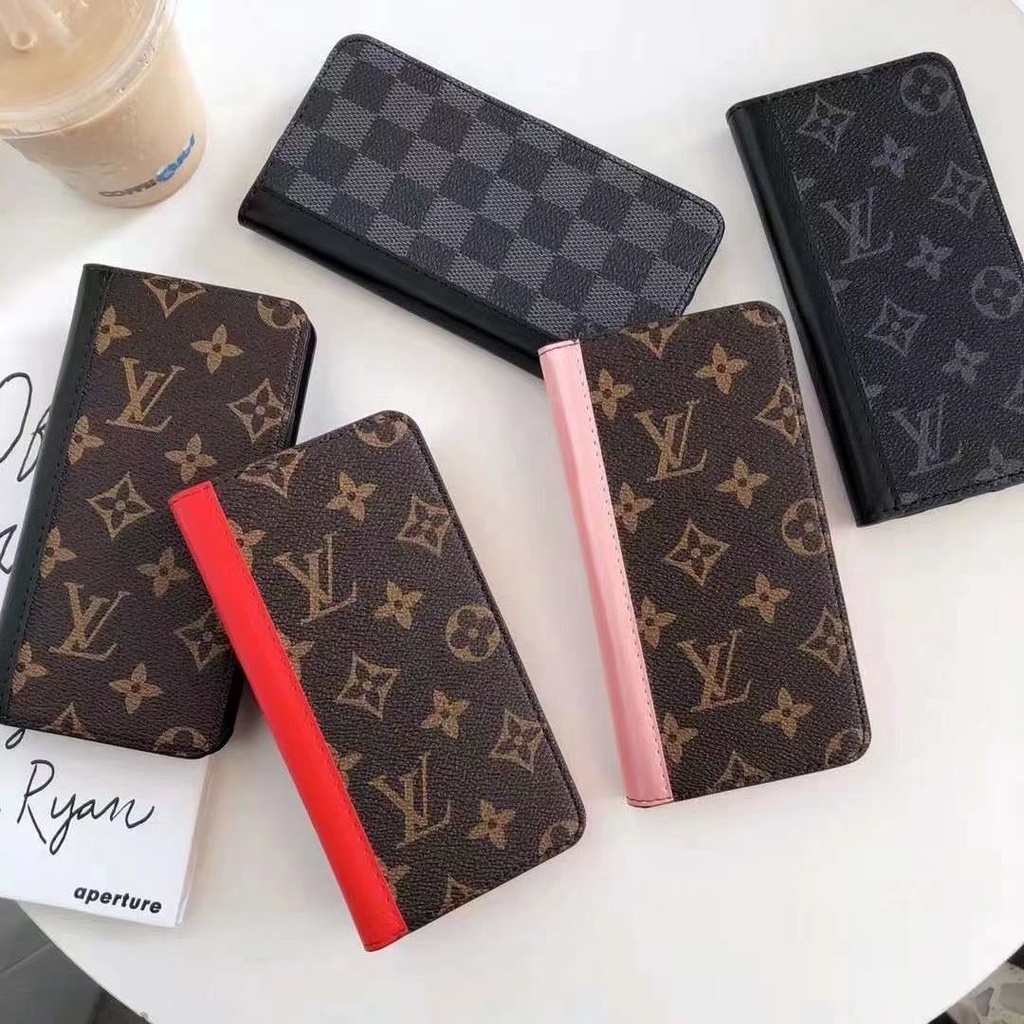 Louis Vuitton Funda De Cuero Para Teléfono Celular , Silicona Flexible ,  Anti Impacto Con Tarjetero Par lv Para Iphone 13 Pro Max13 Max Max12 Max11