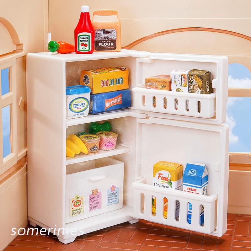 Tiempo 4in Modelo Congelador Realista Casa De Muñecas Refrigerador  Miniatura Preescolar Y Pretende Jugar Juguete Para Niña Pequeña