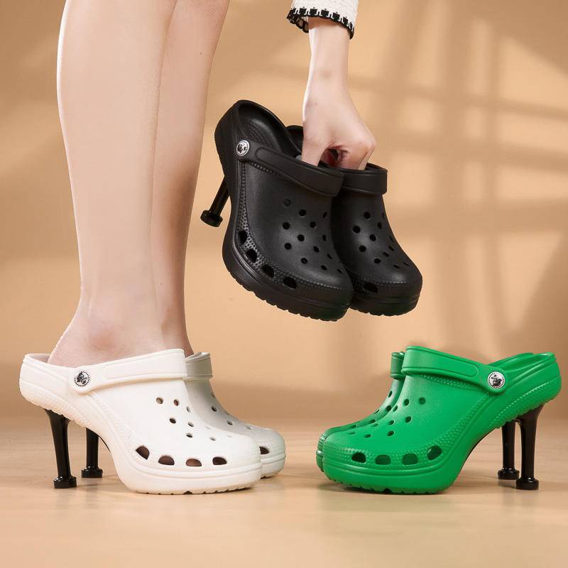 Zapatillas Balenciaga Tacón Alto Mujer Zapatos Crocs