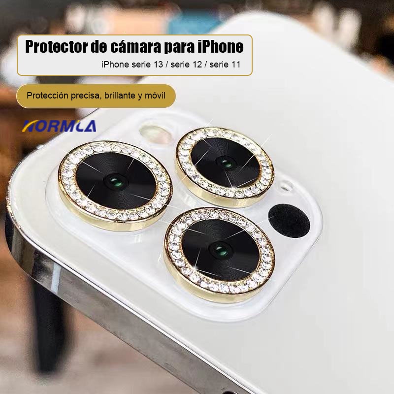 Protector 3 Lentes Brillante Aluminio iPhone 12 Pro Max 4 Color