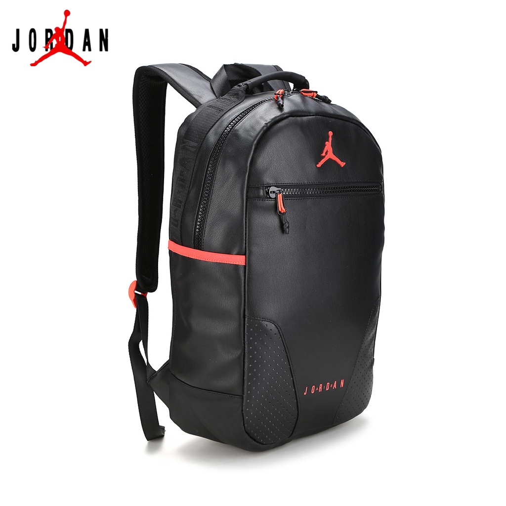 nike original aut ntico air jordan aj6 mochila de los hombres bolso de hombro de cuero bolsa de ordenador mujer gran capacidad 9a0259