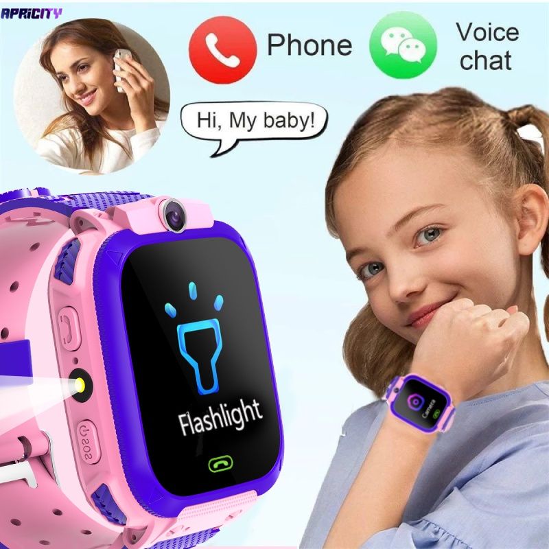 Reloj inteligente Q12 para niños, teléfono con cámara SOS, 2G, tarjeta SIM,  llamada de voz, ubicación LBS, reloj para niños, reloj inteligente, regalo