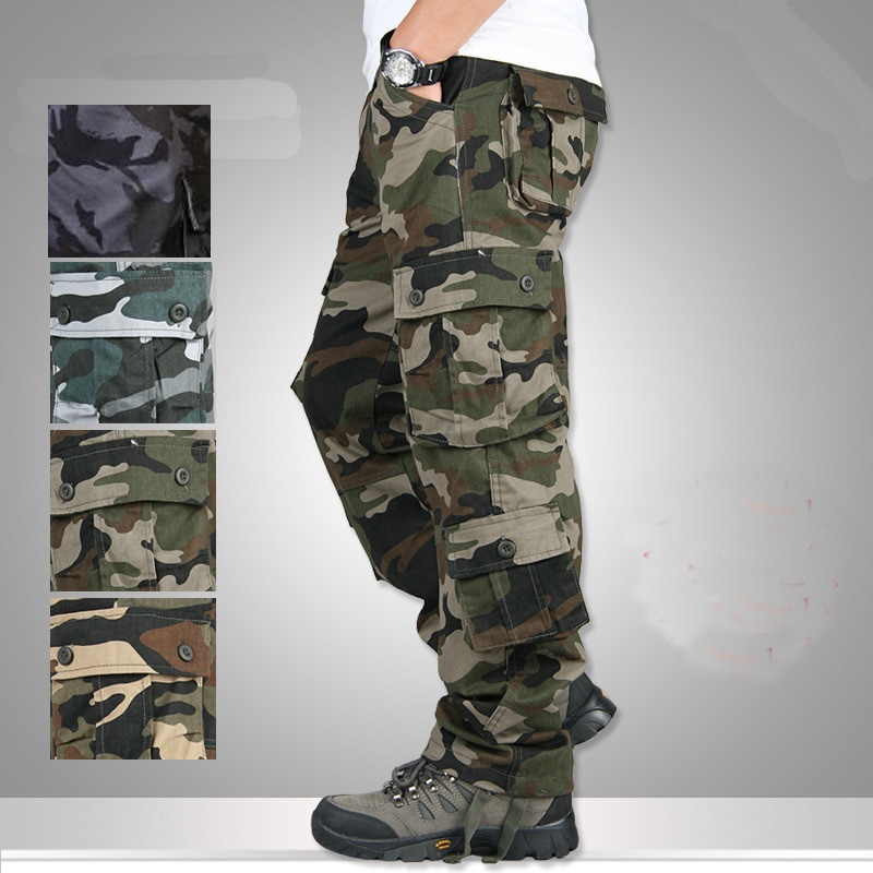 Los Hombres De La Moda Streetwear Casual Camuflaje Jogger Pantalones  Tácticos Militares De Carga Para Droppshipping