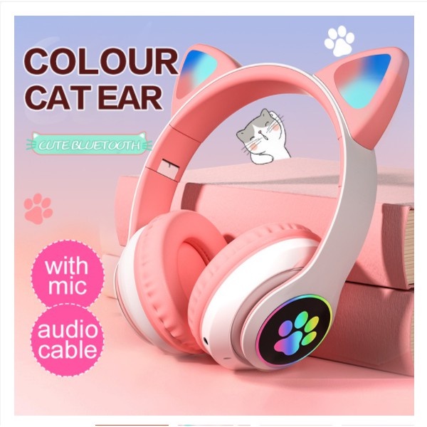 Auriculares Luminosos Kitty Cat Shape 5.0 Para Ni os