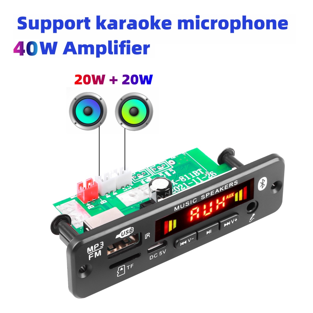 Comprar Amplificador Digital para el hogar, placa decodificadora de MP3 de  160W, 12V, 80W, potencia de Audio, Bluetooth, FM, para música, altavoces  Subwoofer, Control de volumen