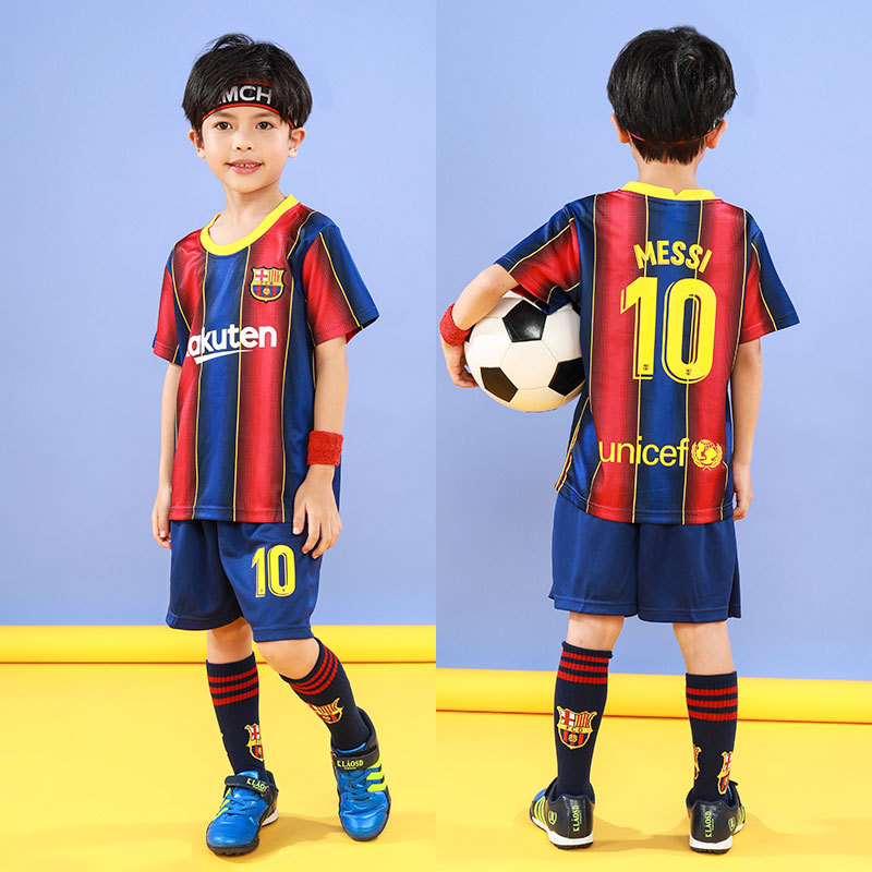 20 21 Temporada Barcelona No . 10 Messi Jersey Para Ni os F tbol Uniforme Trajes De Entrenamiento De