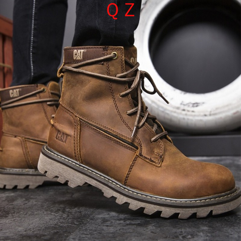 caterpillar botas de trabajo de los hombres suave dedo del pie