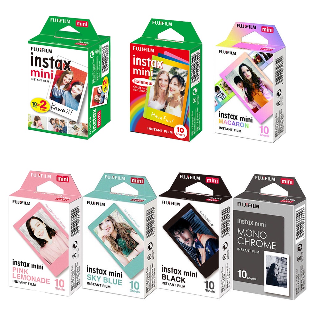10 hojas Fujifilm Instax Mini 9 película papel fotográfico blanco para  cámara Polaroid película Mini 8 9 11 7s 70 90 25 55 SP-2 cámara instantánea