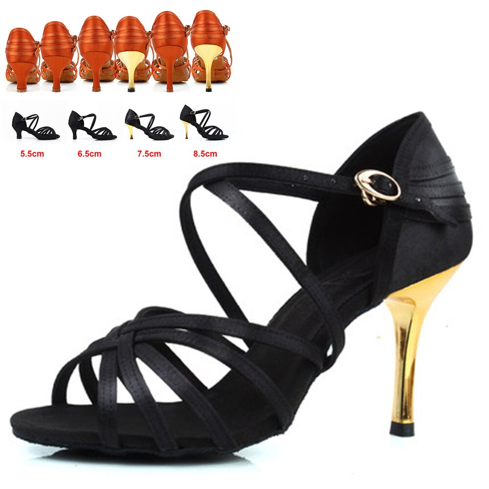 Zapatos De Baile Satén Mujeres Sexy Zapatos De Baile Latino Tango Salsa  Rumba Samba Zapatos De Baile De Salón Profesional Sandalias De Mujer 5CM  10CM Tacones Altos 230411 De 31,94 €