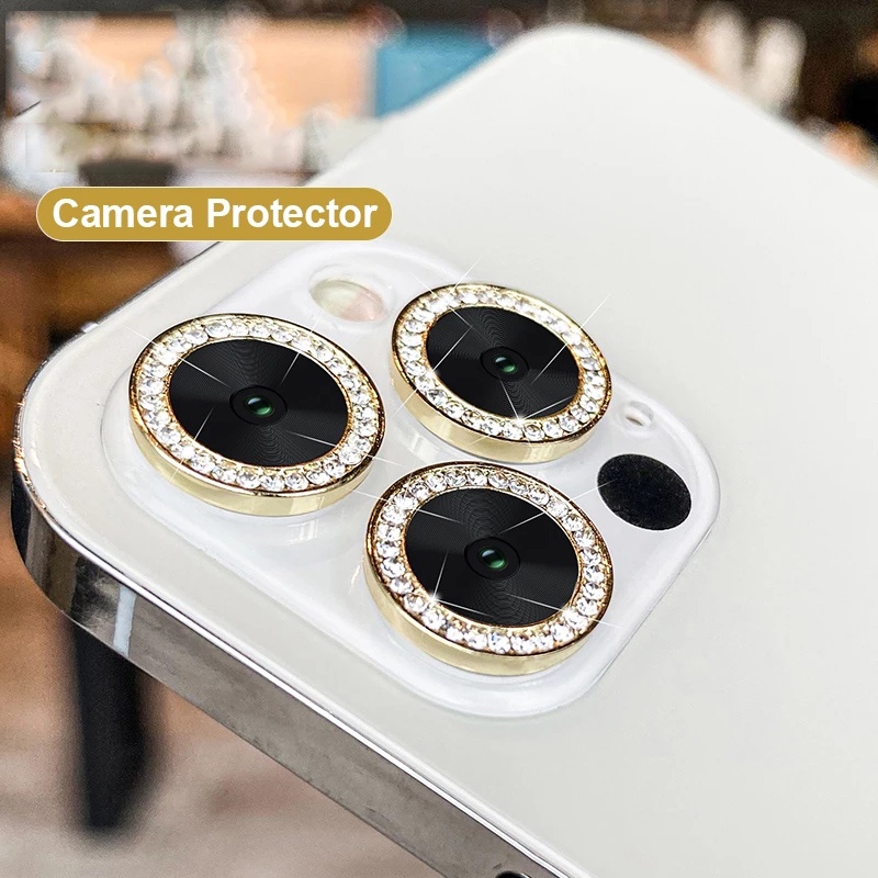 Protector de cámara de Color de lujo para IPhone 11, 12 Pro Max, lente de  vidrio templado en iPhone 13 Pro, Mini anillo de Metal de vidrio Protector  - AliExpress