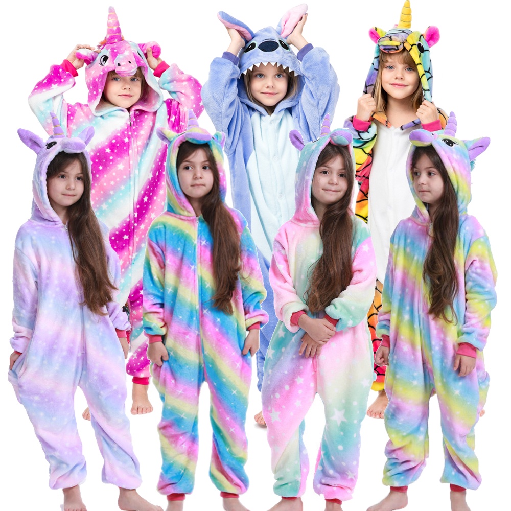 Pijama para niña online de unicornio