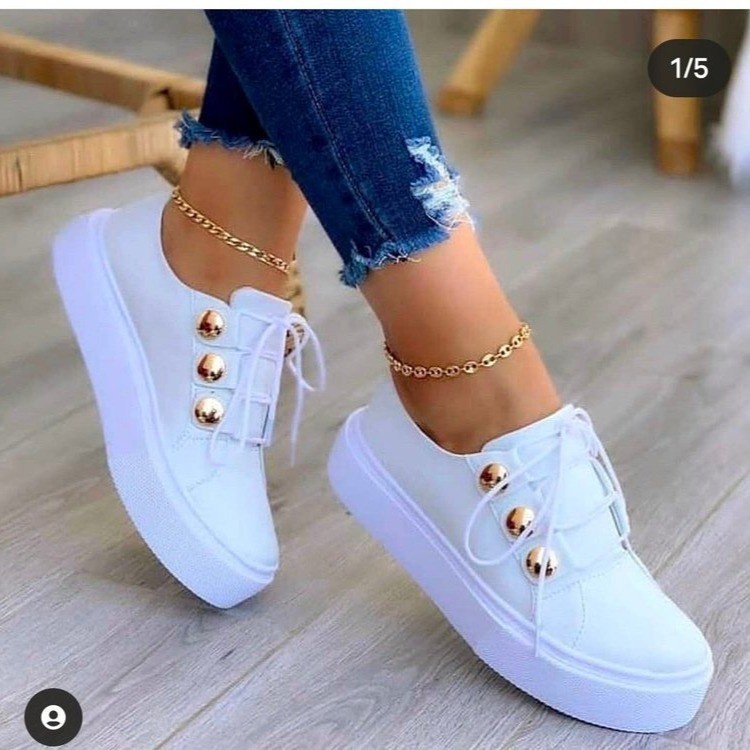 Zapatos de mujer blancos con online plataforma