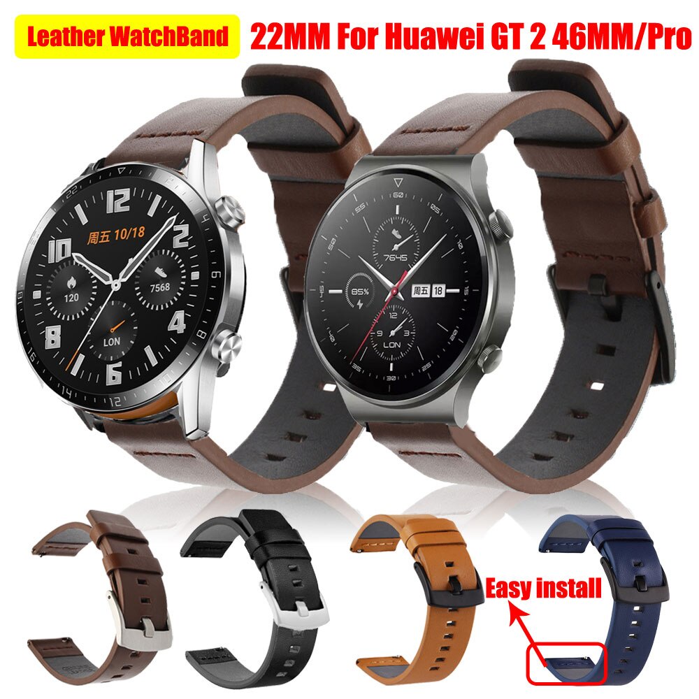 Correa cuero Huawei Watch GT 2 Pro (marrón) 