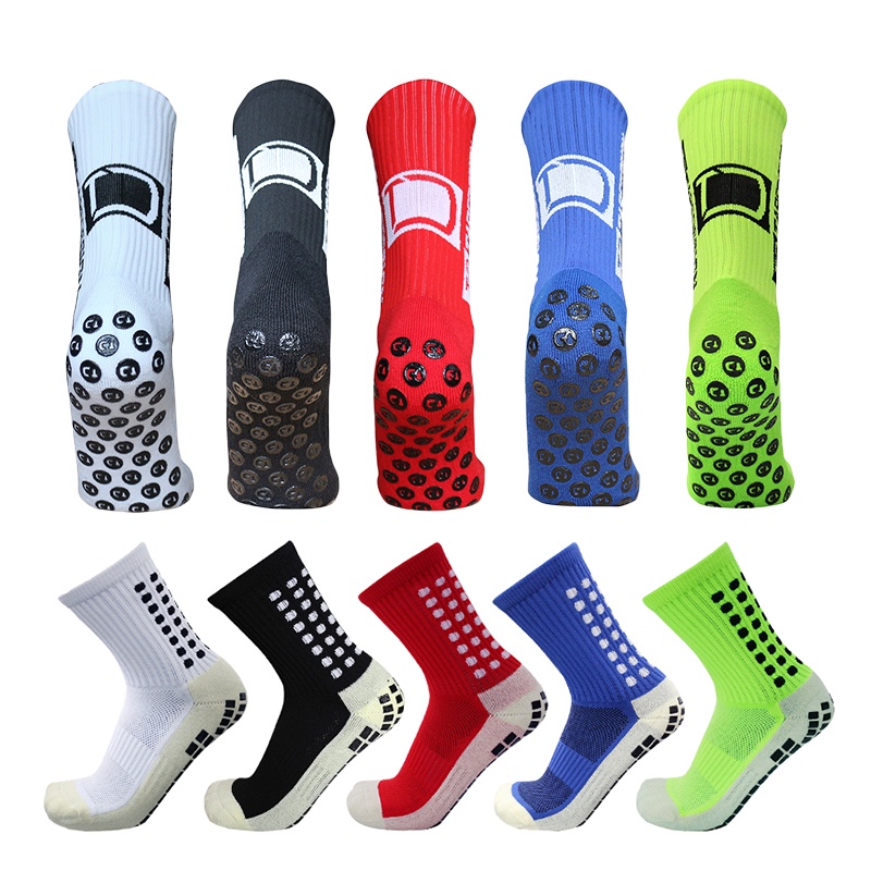 Comprar Calcetines de fútbol para hombre, calcetines deportivos  antideslizantes con parte inferior de silicona, calcetines de agarre para  baloncesto y fútbol